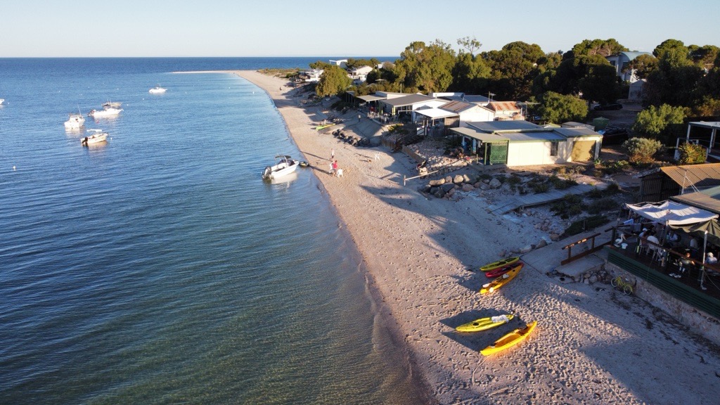 Kayaks on Black Point beach Yorke Peninsula