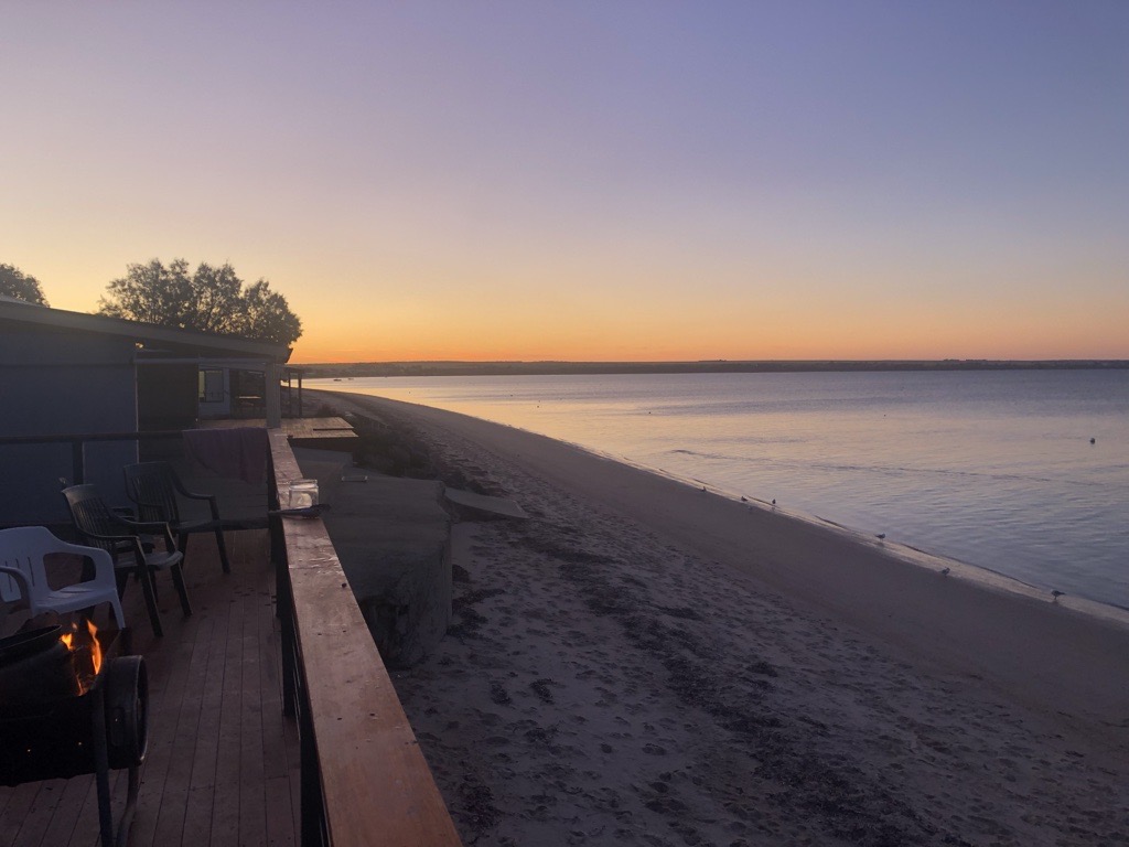 Peter's Port beachfront deck sunset Black Point